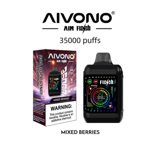 Aivono Aim Flash 35000 Puffs Flexible Curved Screen Wholesale Disposable Vape Puff 35K Electronic Cigarette Airflow Adjustable Wattage - Image 3