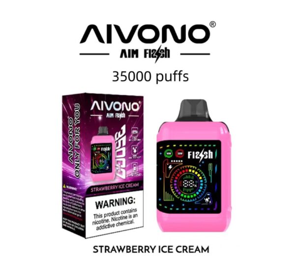 Aivono Aim Flash 35000 Puffs Flexible Curved Screen Wholesale Disposable Vape Puff 35K Electronic Cigarette Airflow Adjustable Wattage - Image 2