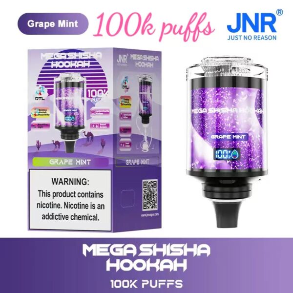 JNR 100k Mega Shisha Hookah 100000 Puffs Disposable Vape - Image 2