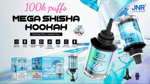 JNR 100k Mega Shisha Hookah 100000 Puffs Disposable Vape